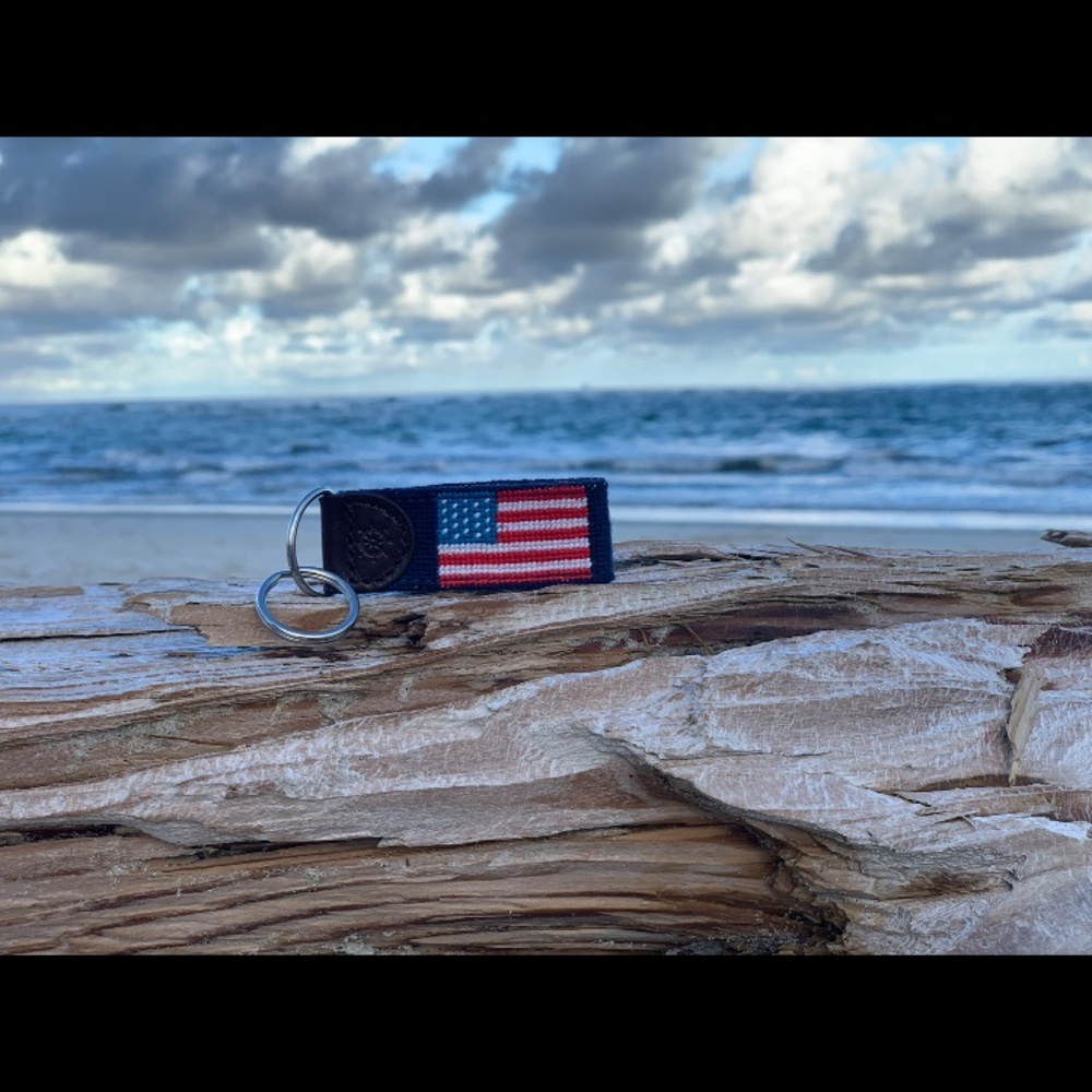 Brand new American Flag needlepoint key fob! - Picture 2 of 3